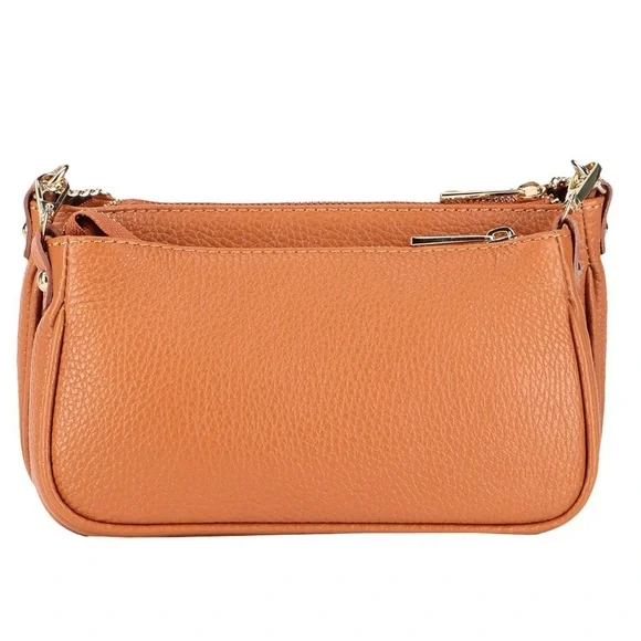 RARE Tuscany Leather Camel Double Sling Bag - Picture 4 of 15